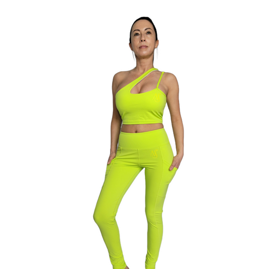 Neon Yellow Yoga Set