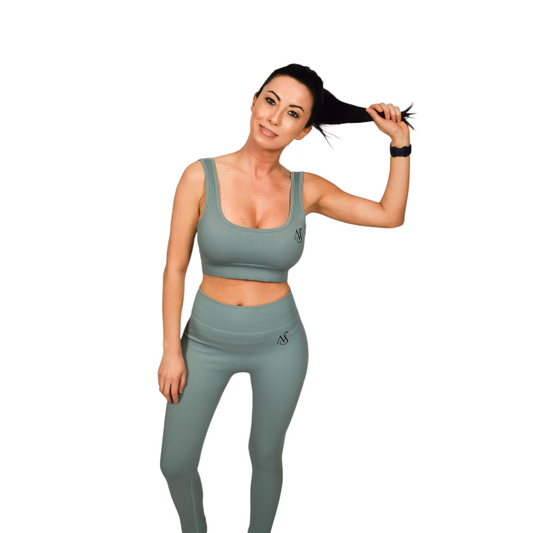 Blue Yoga Set Tights