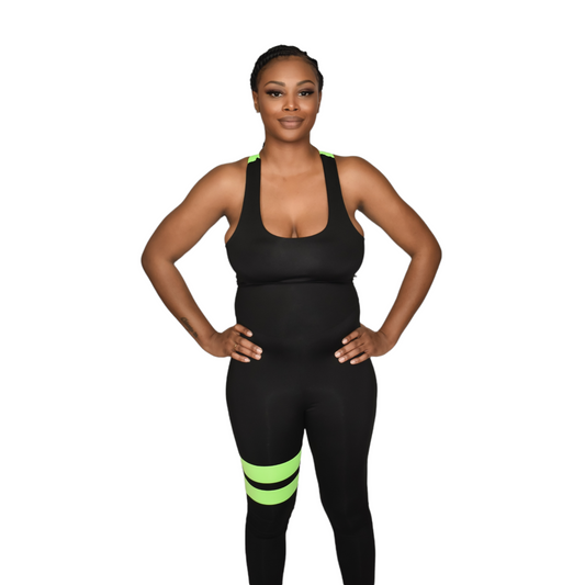 Black and Green Jumpsuit