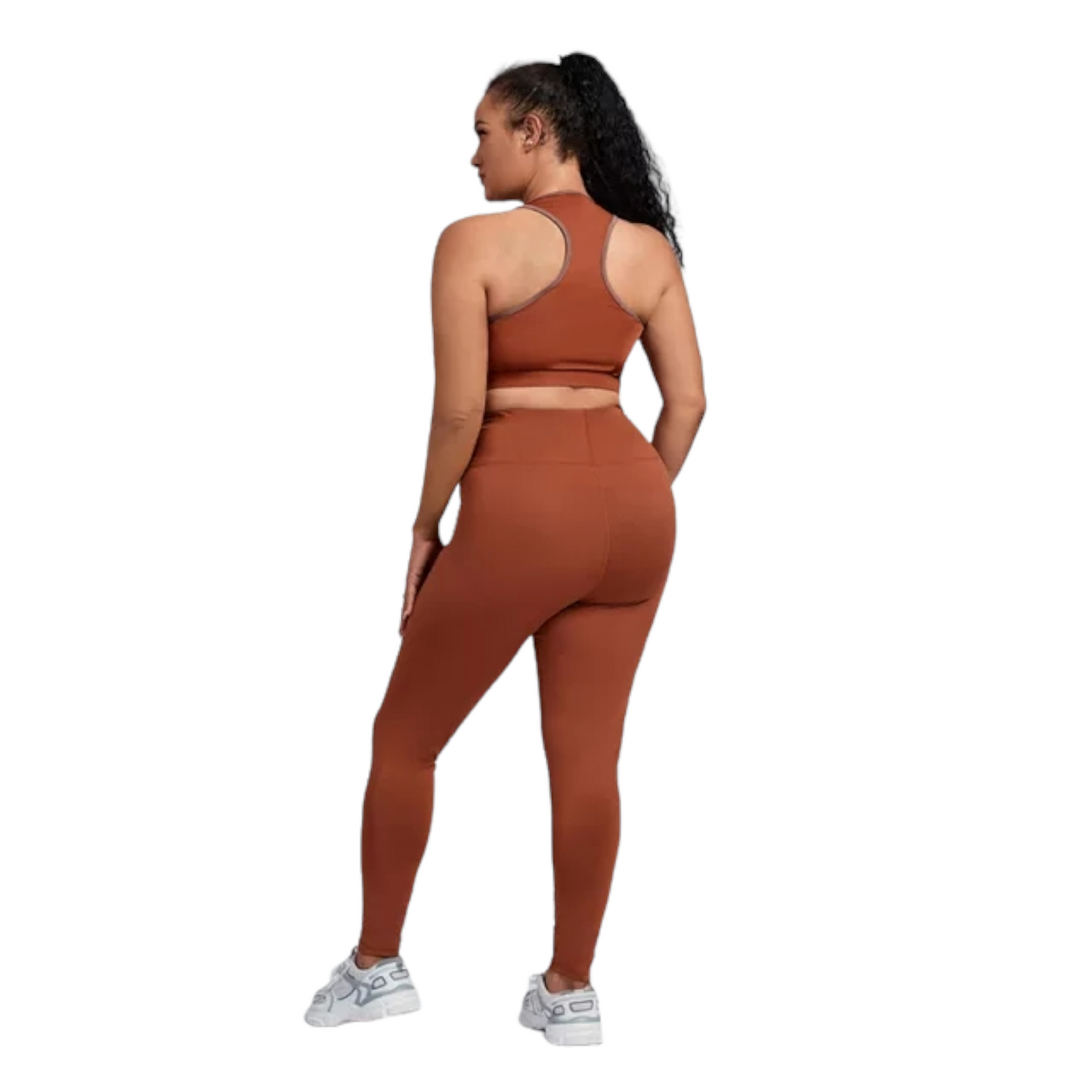 Nye Style Brown Active Wear Yoga Set