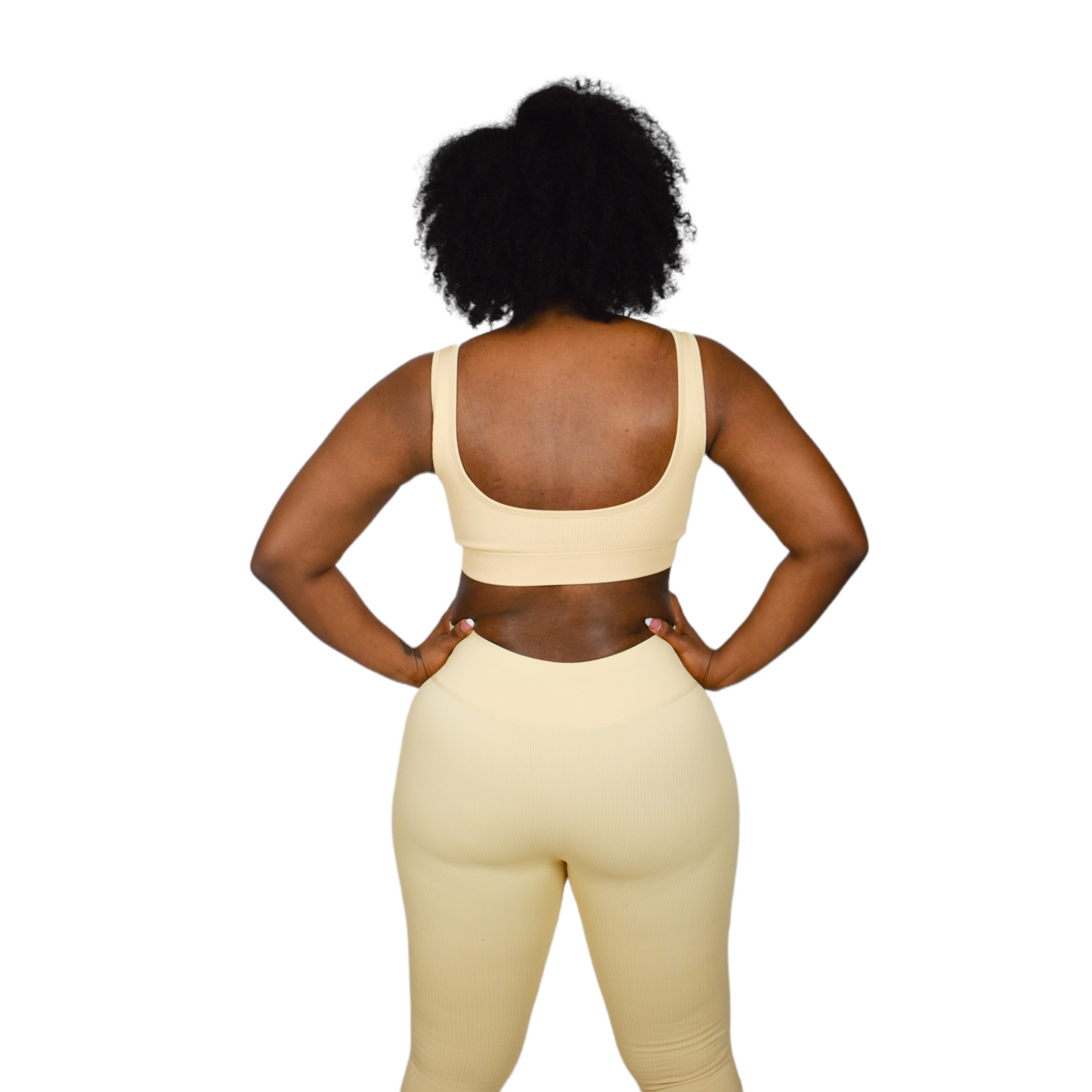 Beige Yoga Set Tights