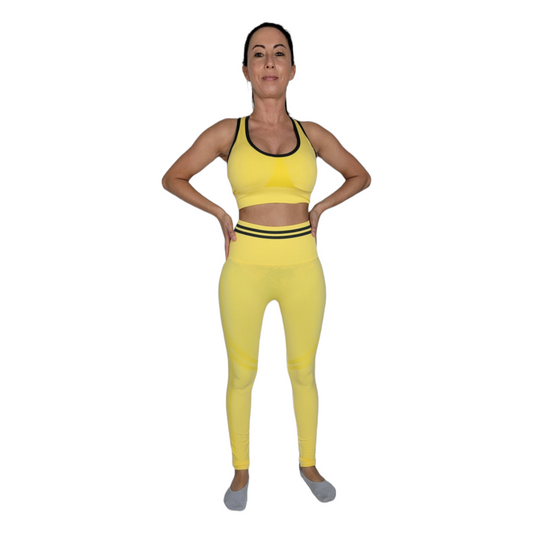 Yellow Seamless Yoga Set