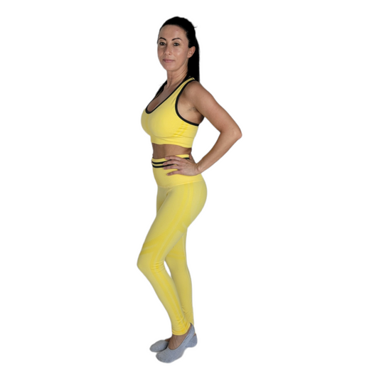 Yellow Seamless Yoga Set