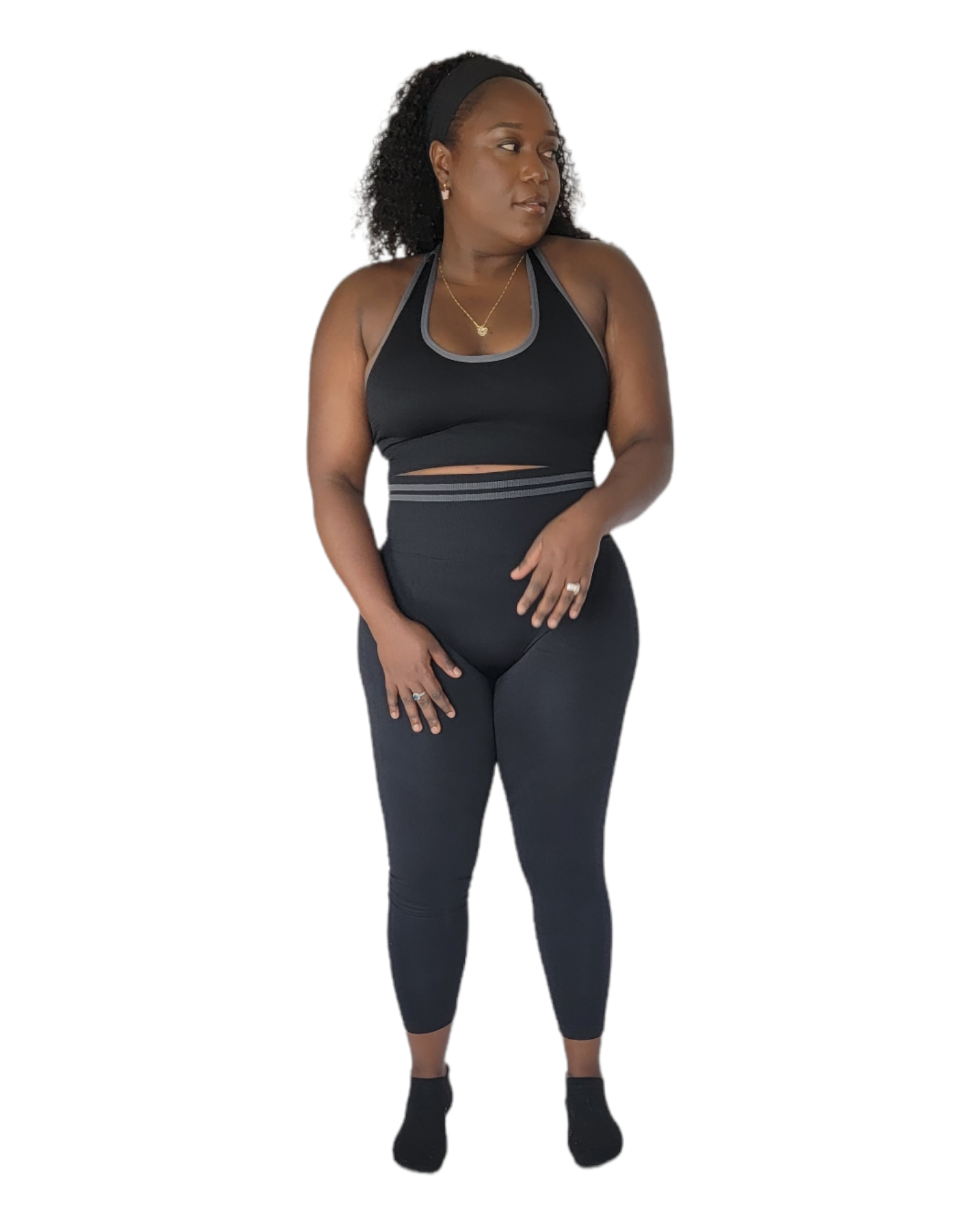 Black Seamless Yoga Set –