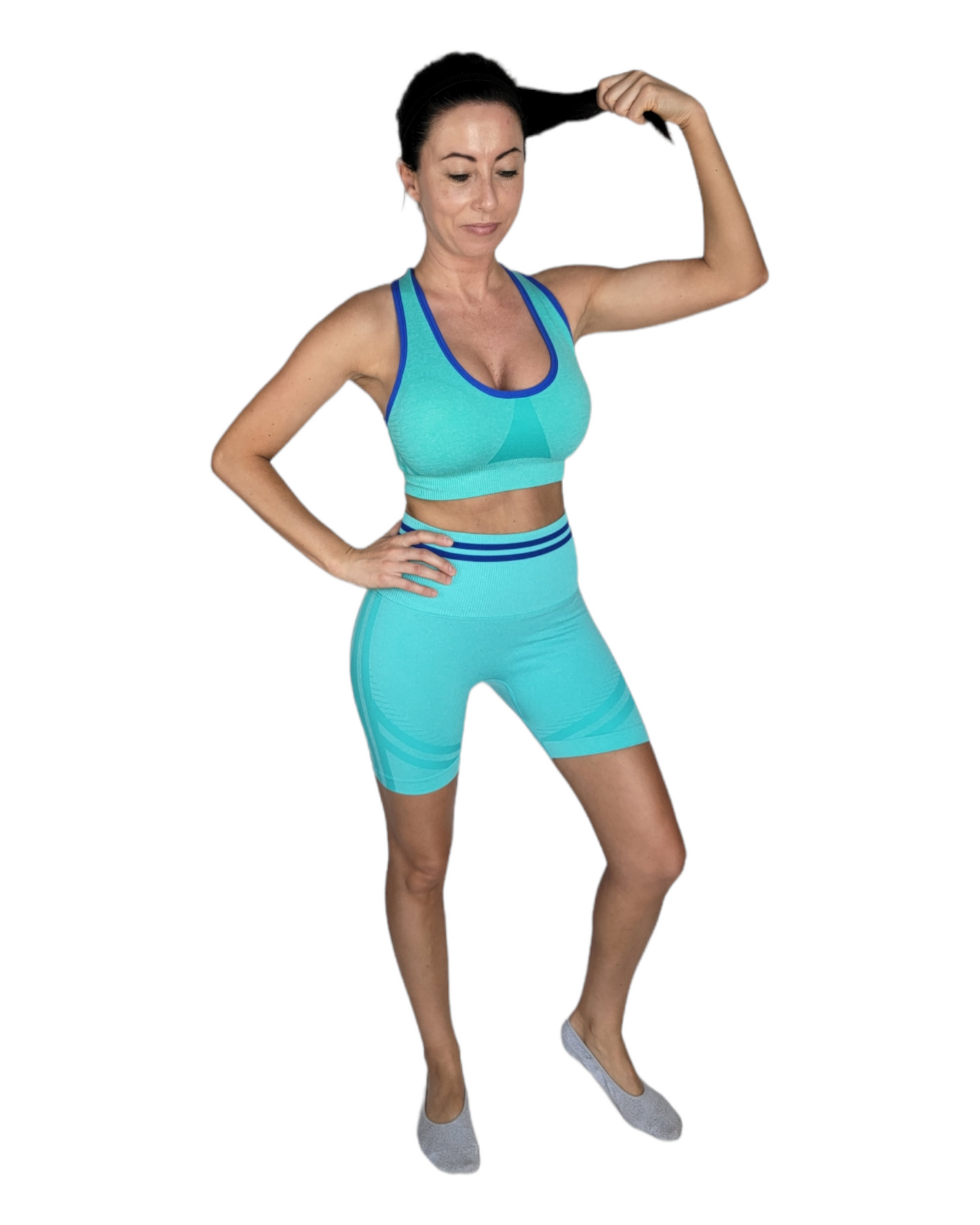 Blue Seamless Yoga Set