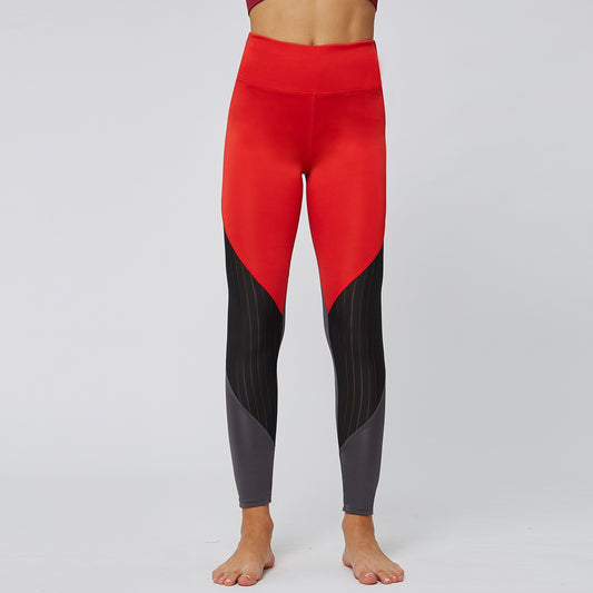 Red High Waisted Workout Pants