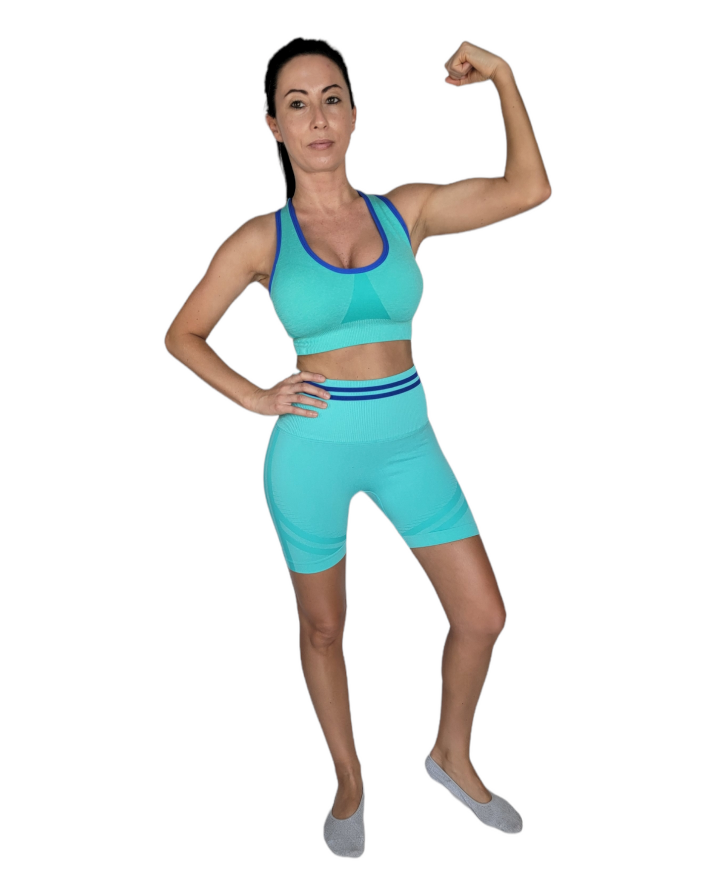 Blue Seamless Yoga Set