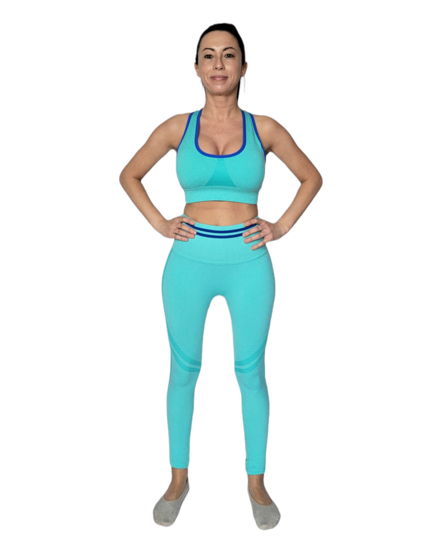 Blue Seamless Yoga Set