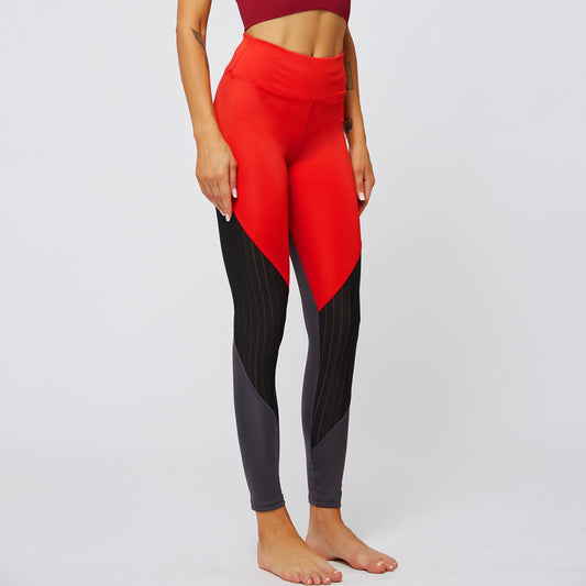 Red High Waisted Workout Pants